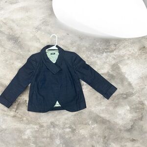 J. Crew Dark Blue Blazer with Distinctive Collar